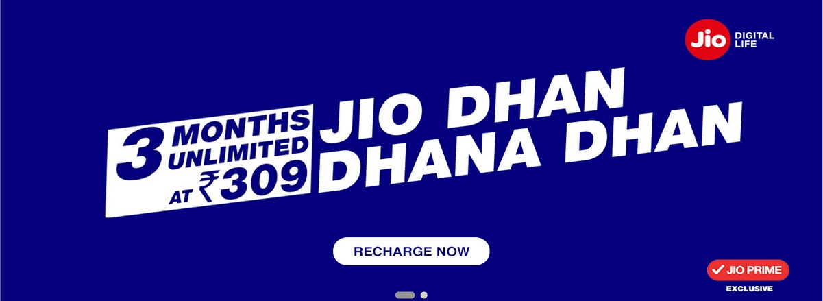 Jio launches new Plans stats at Rs. 309 for three months