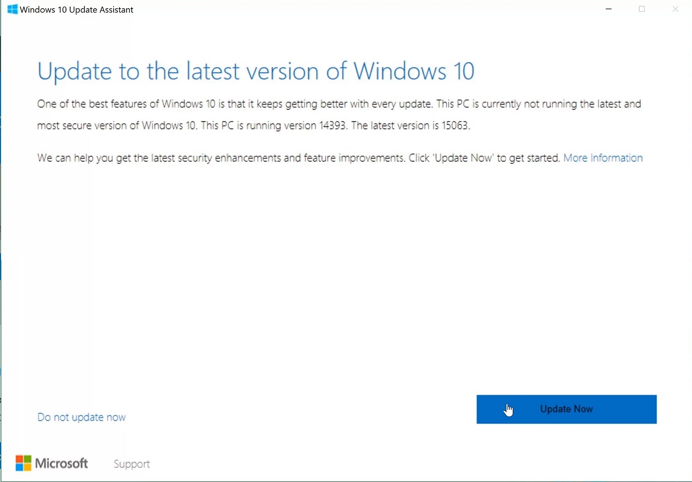 Windows 10 Creators Update Upgrade assistant tool