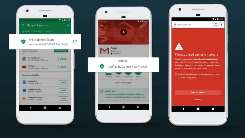 Google Play protect features
