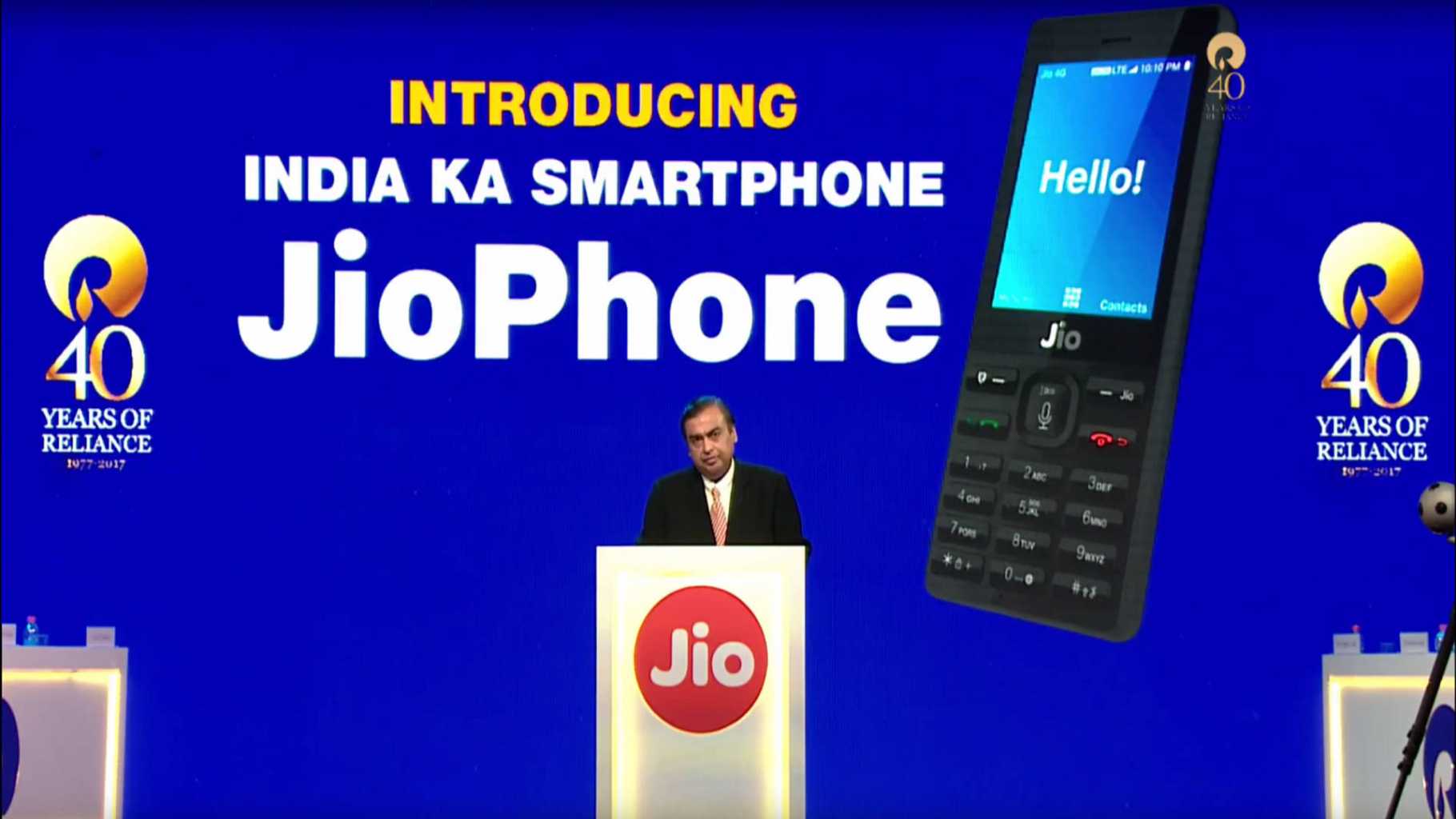 Reliance JioPhone announced with 4G VoLTE and Voice Assistant For an effective price of Rs 0